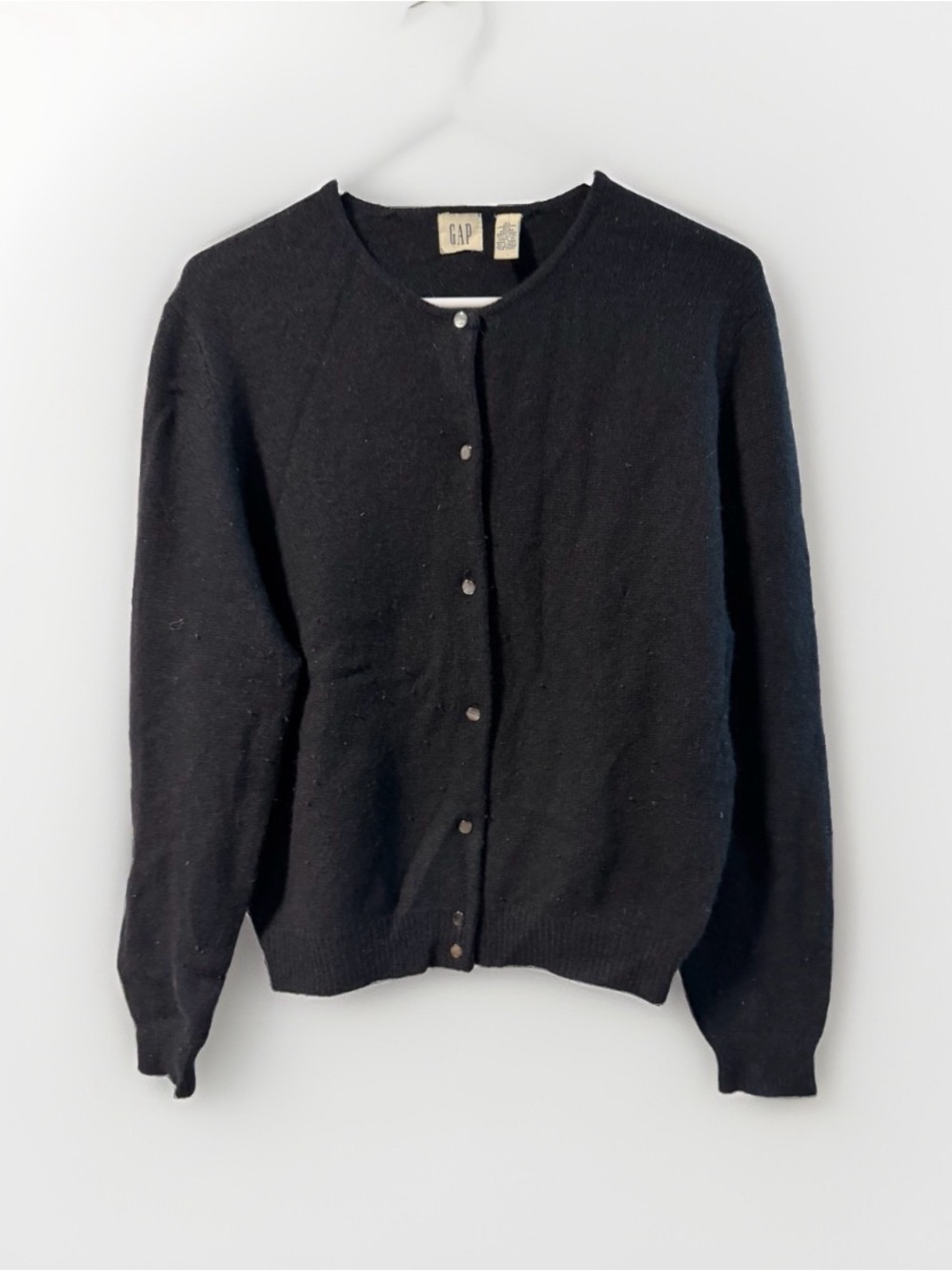 Gap Cardigan Sweater Women’s Size Medium Angora Rabbit Hair Black